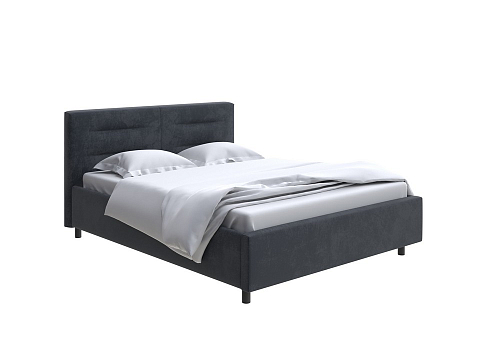 Кровать Кинг Сайз Nuvola-8 NEW - Кровать в лаконичном стиле с горизонтальной отстрочкой  в изголовье