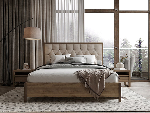 Двуспальная кровать с высоким изголовьем Vester Lite - Современная кровать со встроенным основанием