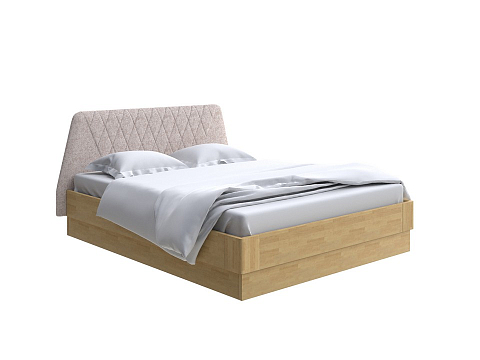 Двуспальная кровать-тахта Lagom Hill Wood с подъемным механизмом - Кровать со встроенным основанием. 