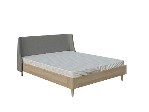 Кровать 80х200 Lagom Side Wood - Оригинальная кровать без встроенного основания из массива сосны с мягкими элементами.