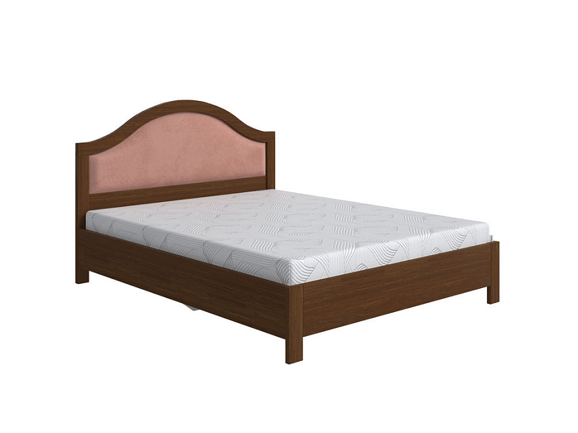 Кровать Ontario с подъемным механизмом 120x200 Ткань/Массив Ultra Амаретто/Мокко (сосна) - Уютная кровать с местом для хранения