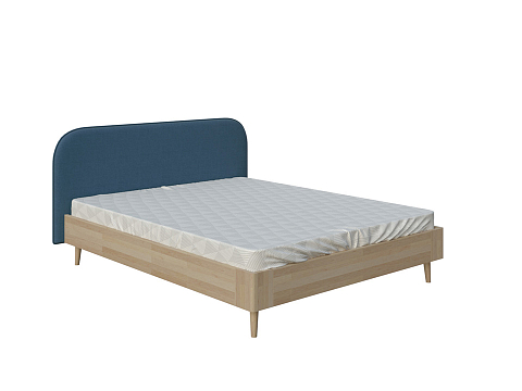 Кровать 80х200 Lagom Plane Wood - Оригинальная кровать без встроенного основания из массива сосны с мягкими элементами.
