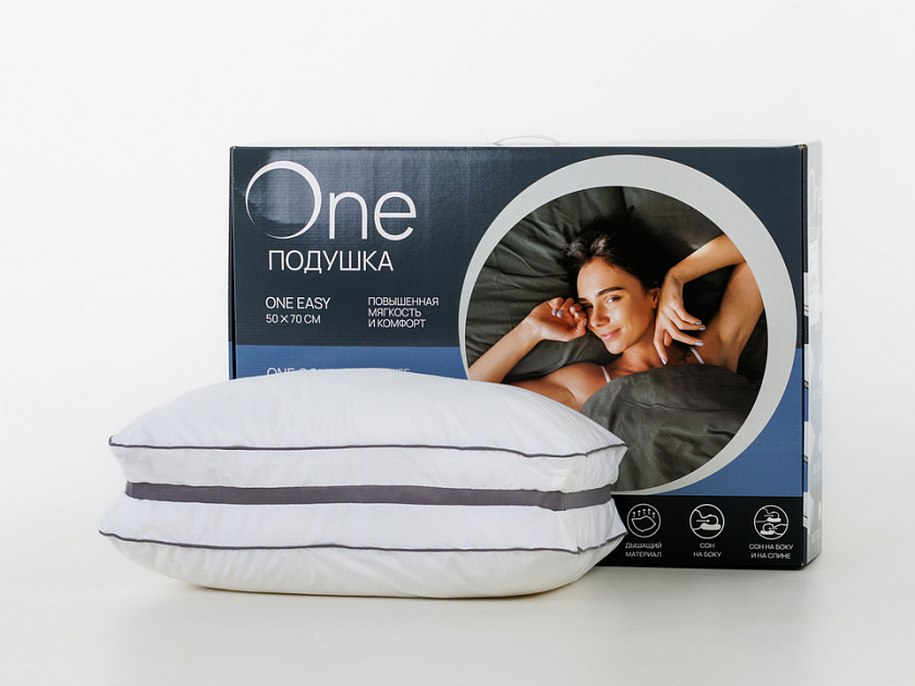 Подушка One Strong 40x60  Ткань Тик - Блочная подушка с наполнением из микроволокна