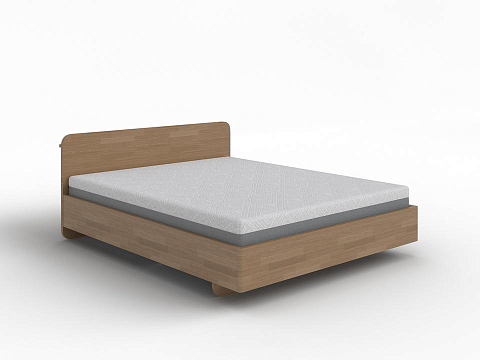 Бежевая кровать Minima с подъемным механизмом - Кровать в стиле экоминимализма.