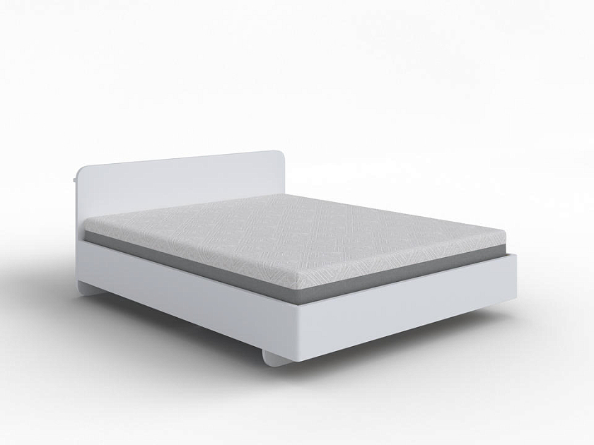 Кровать Minima с подъемным механизмом 160x190 Массив (сосна) Белая эмаль - Кровать в стиле экоминимализма.