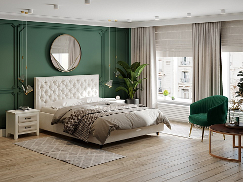 Кровать 80х200 Teona Grand - Кровать с увеличенным изголовьем, украшенным благородной каретной пиковкой.